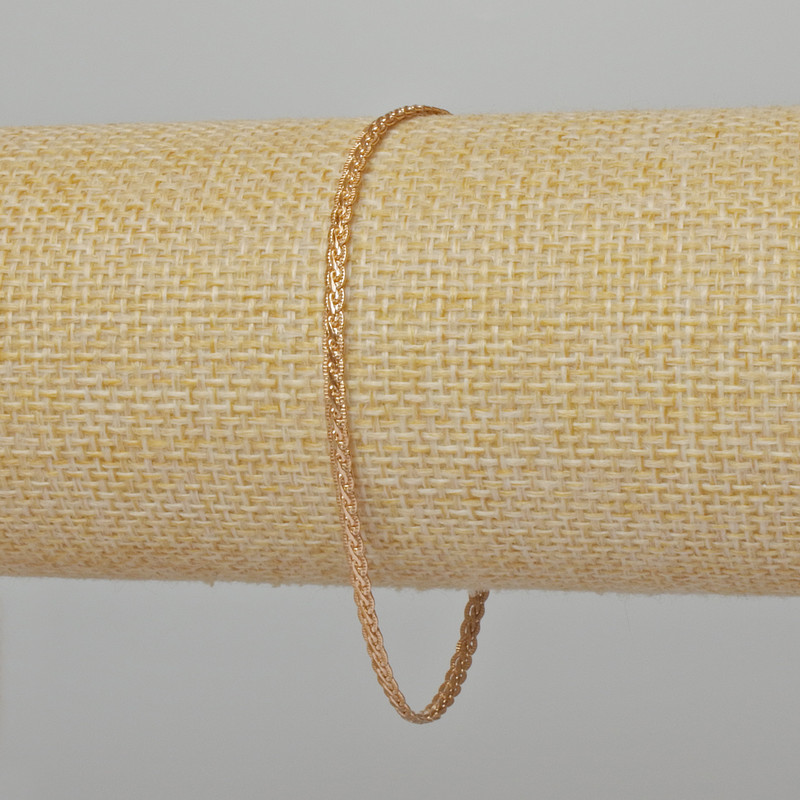 צמיד Xuping זהב מצופה 18K, אורך 19 ס״מ, עובי 2.5 מ״מ+