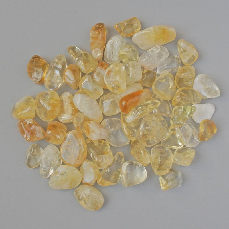 אבן מזכרת טבעית בציטרין מלוטש, קוטר 18×11 מ״מ (+-), אריזה 100 גרם