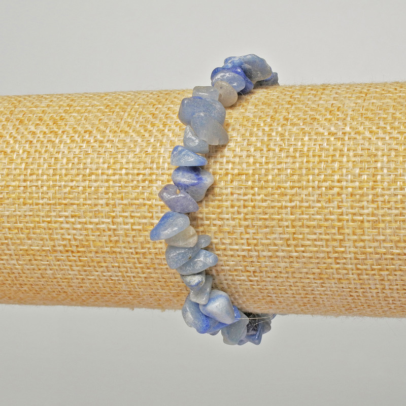 צמיד אבנטורין טבעי, גרגרי אבן בקוטר 8×4 מ״מ + -, אורך 18 ס״מ + - (אלסטי)