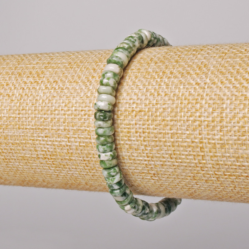 צמיד אגט מוש חלק רונדל, קוטר 6×2.5 מ״מ, אורך 18 ס״מ +- (אלסטי)