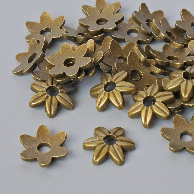 אביזר קצה, קוטר 9×2 מ״מ, פתח 2,5 מ״מ, אריזה 30 יחידות ± צבע ברונזה למתכת