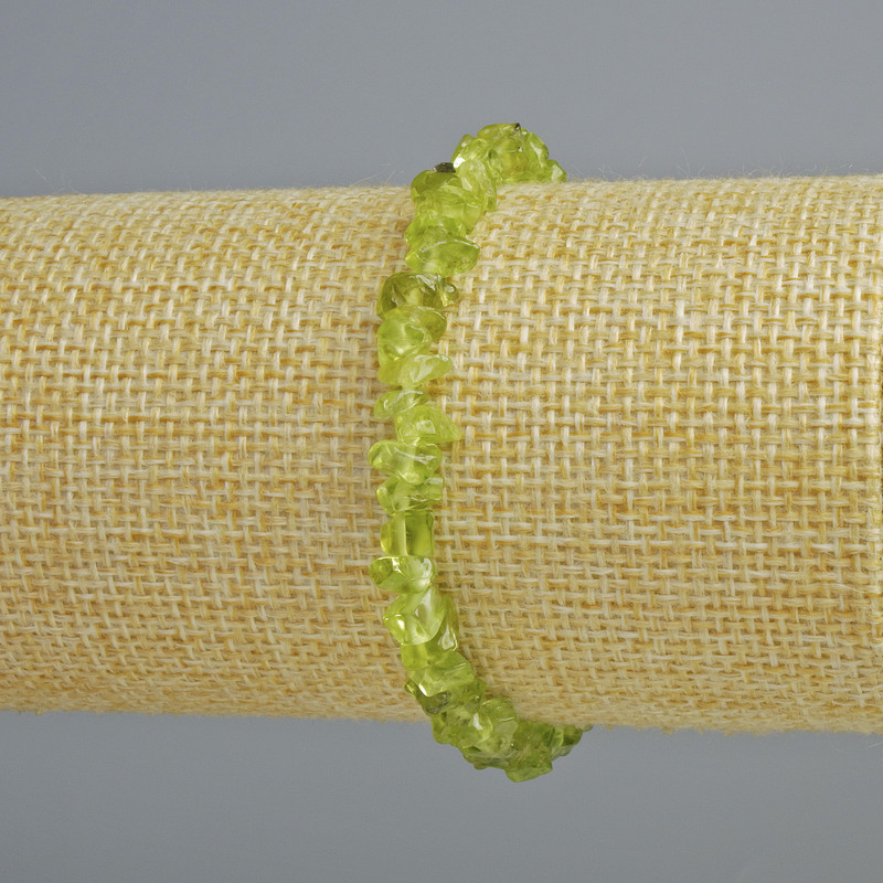 צמיד כריזוליט טבעי – אבן טבעית גרגרי, קוטר 6×4 מ״מ ±, אורך 18 ס״מ ± (אלסטי)