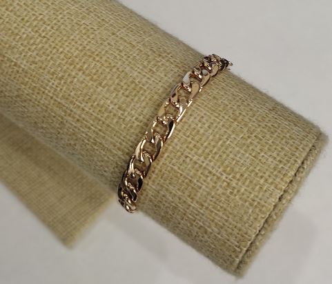 צמיד Xuping ציפוי זהב 18K, אורך 18 ס"מ, עובי 7 מ"מ+