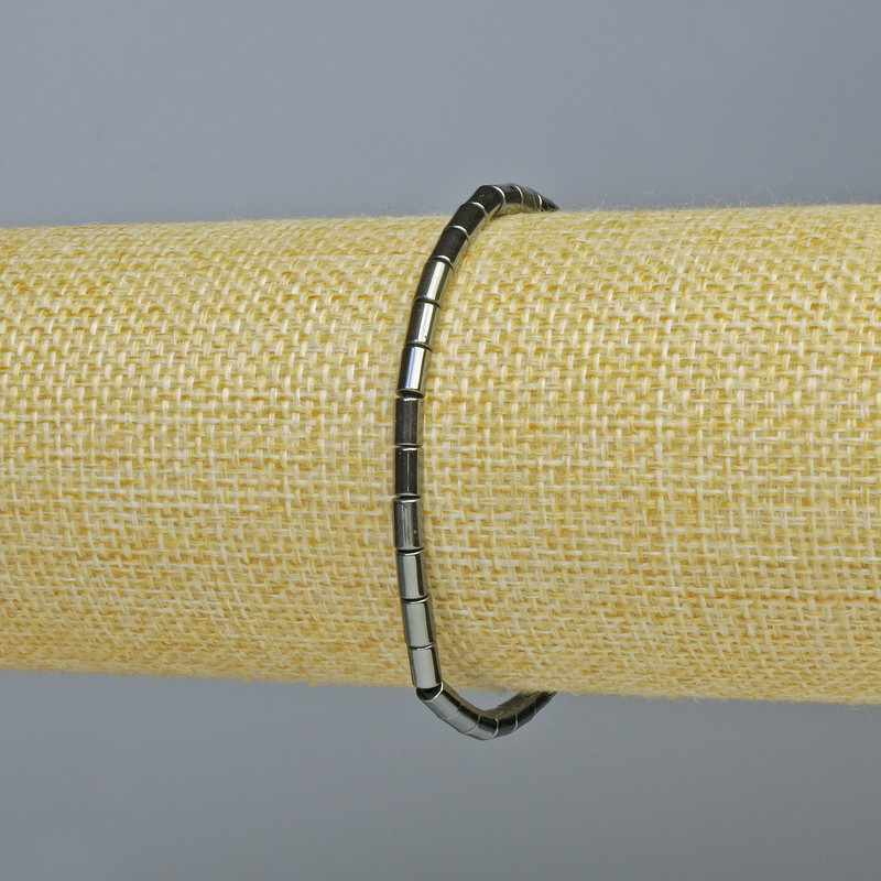 צמיד המטיט צילינדר צבע שחור, קוטר 5×3 מ״מ +-, אורך 18 ס״מ +- (מתיחה)