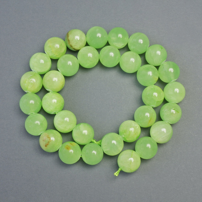 חרוזי אוניקס מאבן טבעית, כדור חלק, קוטר 12 מ״מ+- אורך 39 ס״מ+- על חוט