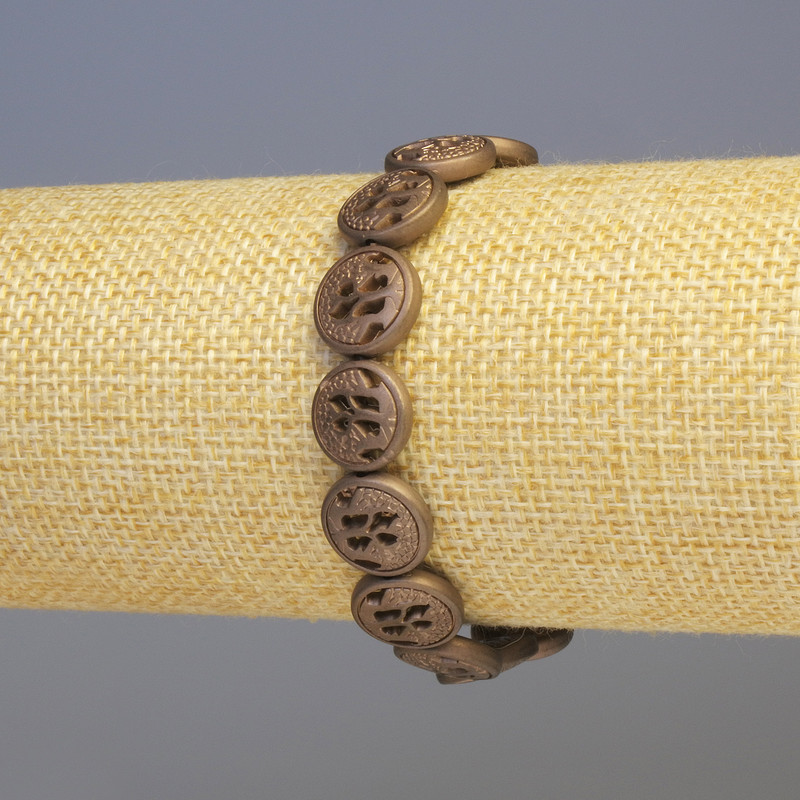 צמיד המטיט רב-צבעי מעץ – ירוק מאט, קוטר 12×4 מ״מ ±, אורך 18 ס״מ ±, סטרץ