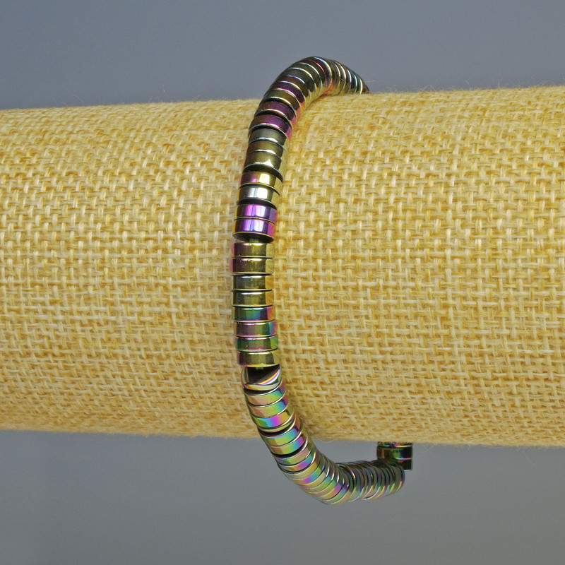 צמיד המטיט רונדל בצבעים מרובים, קוטר 6×2 מ״מ, אורך 18 ס״מ, אלסטי