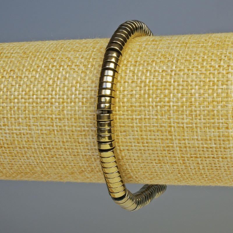 צמיד המטיט רונדל צבע ברונזה בהיר, קוטר 6×2 מ״מ ±, אורך 18 ס״מ ±, אלסטי