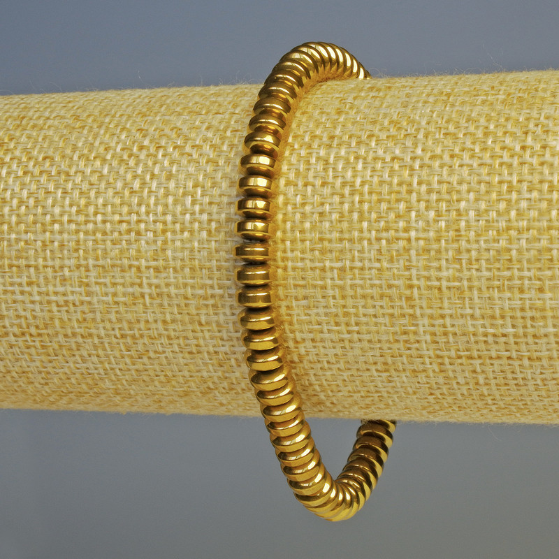 צמיד המטיט רונדל בצבע זהב כהה, קוטר כ-6×3 מ״מ+- אורך 18 ס״מ+- אלסטי