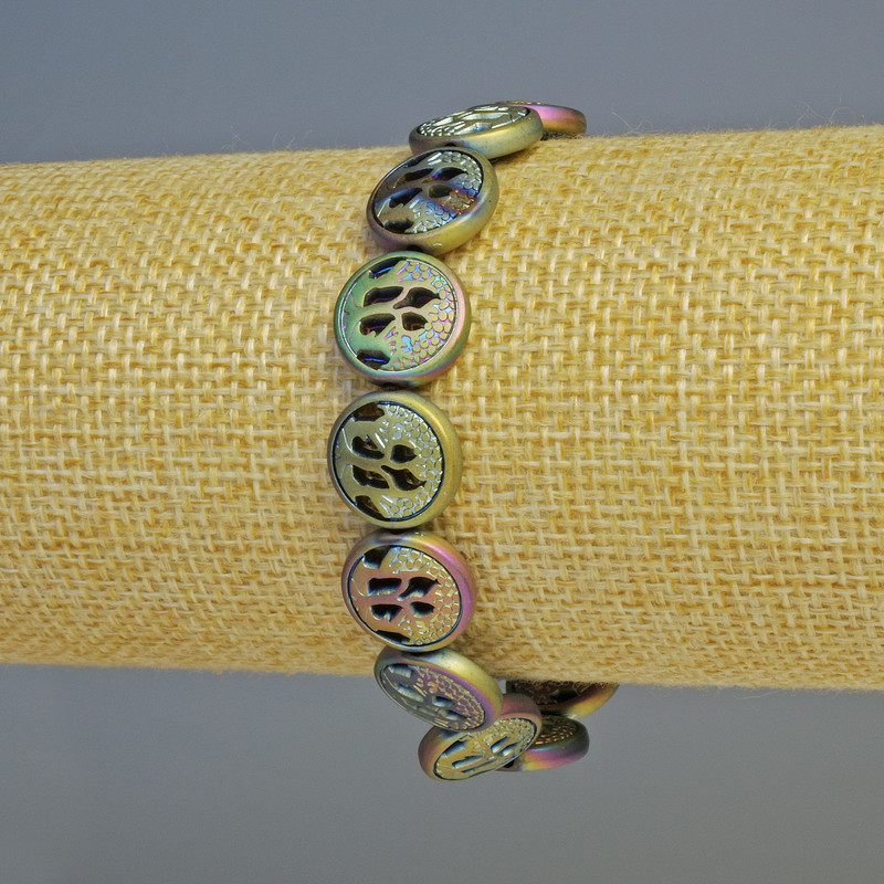 צמיד המטיט בצבע מאט משתנה, קוטר 12×4.5 מ״מ±, אורך 18 ס״מ±, אלסטי