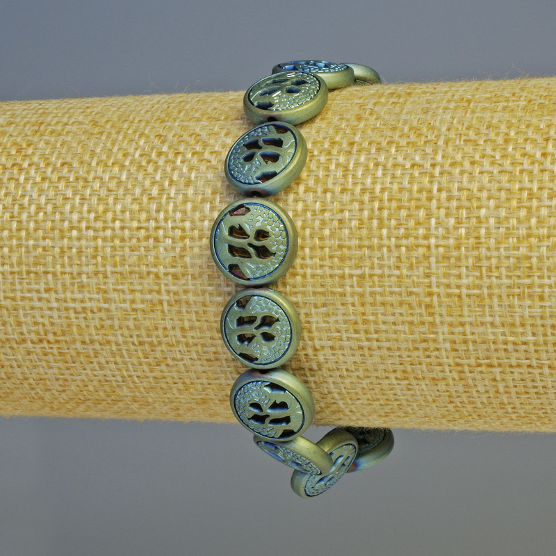 צמיד המטיט בצבע מאט משתנה, קוטר 12×4,5 מ״מ, אורך 18 ס״מ ±, אלסטי