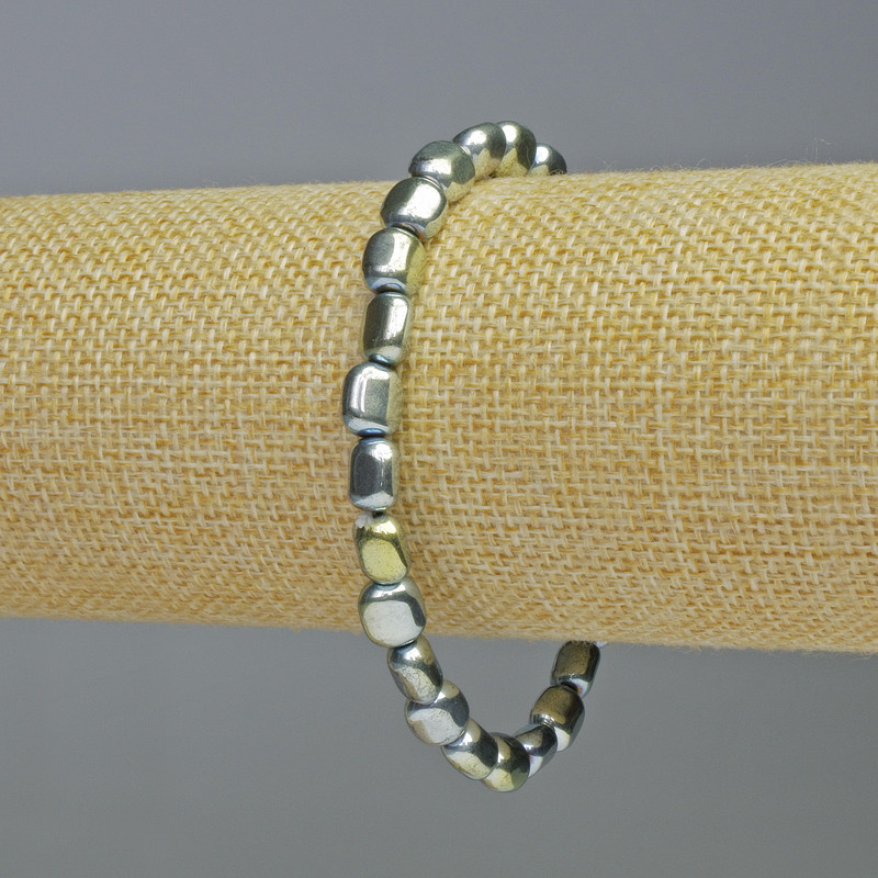 צמיד המטיט אובלתי בגוון כחול-שינוי צבע, קוטר 7×7 מ"מ ±, אורך 18 ס"מ ± סטרץ