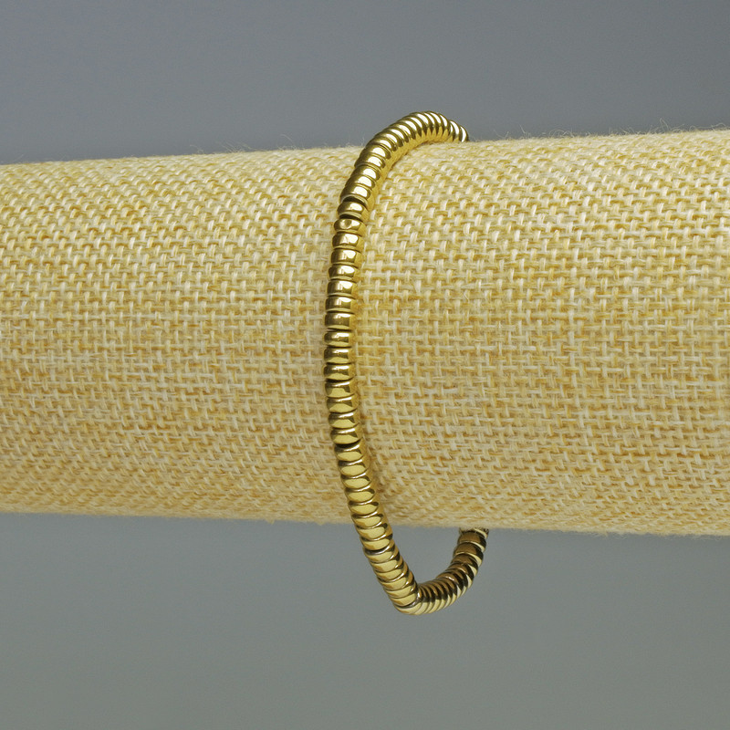 צמיד המטיט בגוון זהוב, קוטר 4×2 מ״מ, אורך 18 ס״מ, גמיש