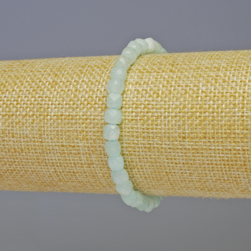 צמיד אנג'לייט בצורת קוביה ממוגמרת 5×5 מ״מ, אורך 18 ס״מ, אלסטי