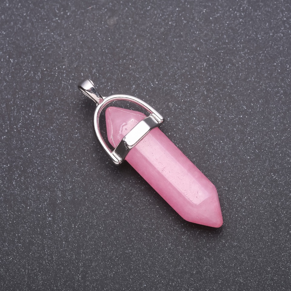 תליון «משושה» עם אבן «טורמלין» סינתטי 8×35×40 מ״מ