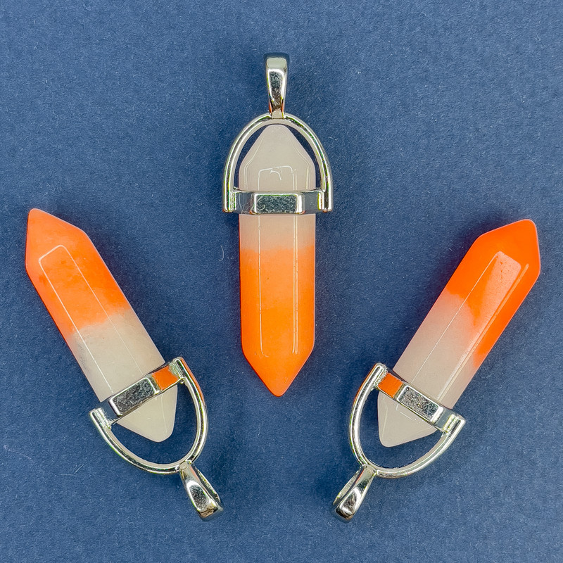 תליון קוורץ מעודן בצורת משושה 40 מ״מ+