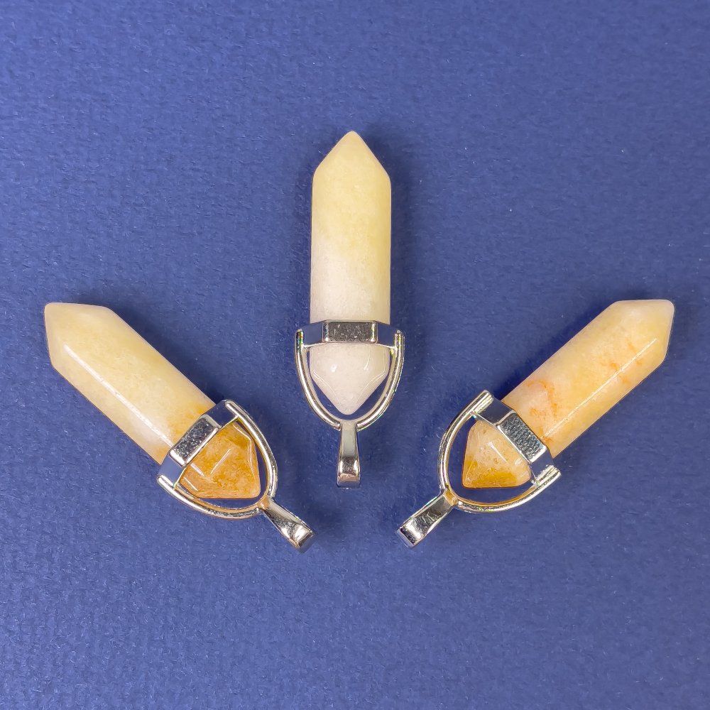 תליון ציטרין משושה 40 מ״מ+