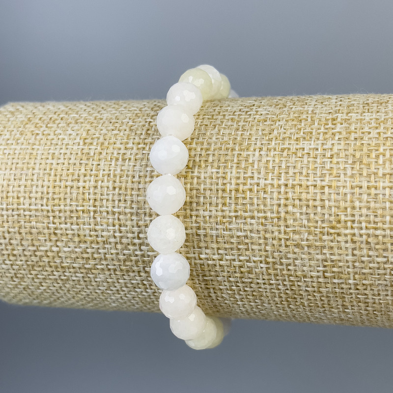 צמיד מרגונייט מלוטש כדור 8 מ״מ+- אורך 18 ס״מ+- אלסטי