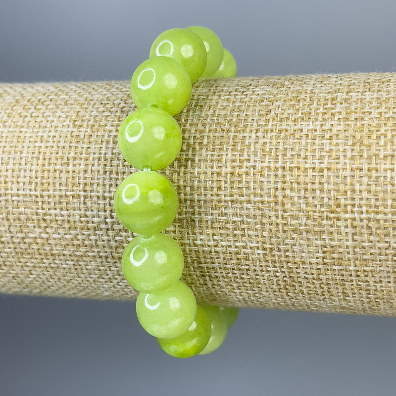 צמיד אוניקס כדורי חלקים בקוטר 12 מ״מ