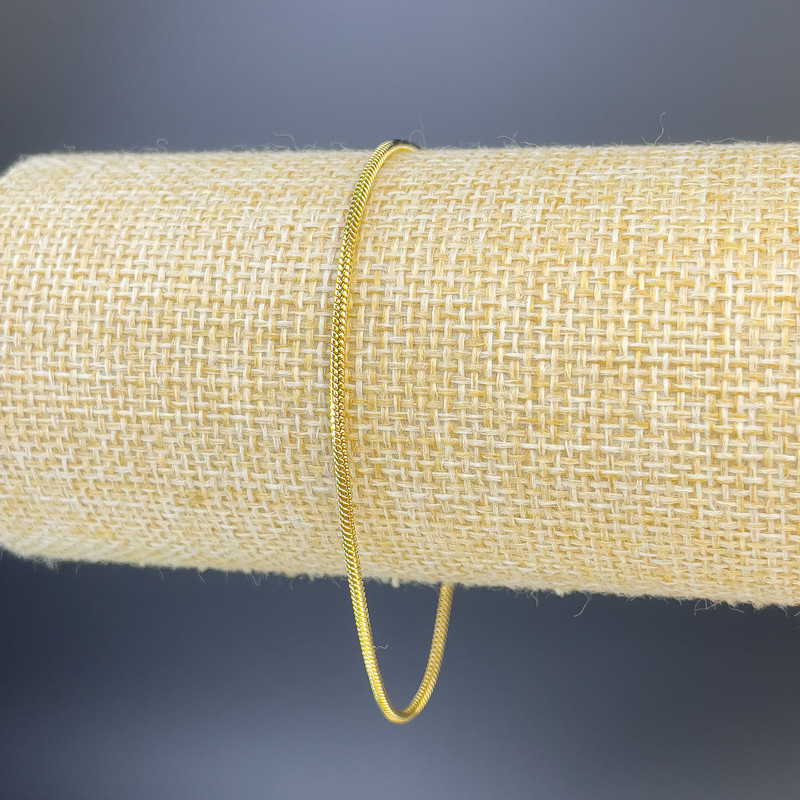 צמיד Xuping בזהב מצופה 18K, אורך 18–22 ס״מ, עובי 1.6 מילימטר