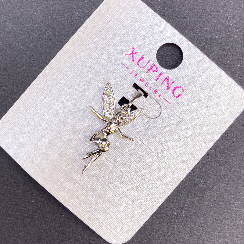 תליון Xuping פיה עם זרקונים לבנים, קוטר 14 מ״מ+ -, אורך 27 מ״מ+- רודיום