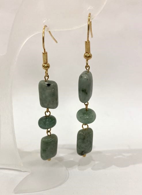 עגילים מג'יידייט בצורת מלבן, קוטר 12×8 מ״מ±, רונדל 8×6 מ״מ±, אורך 58 מ״מ±