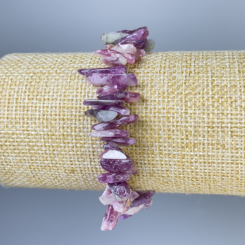 צמיד טורמלין פירורי, קוטר 11–15×2–5 מ״מ, אורך 18 ס״מ – סטרץ'