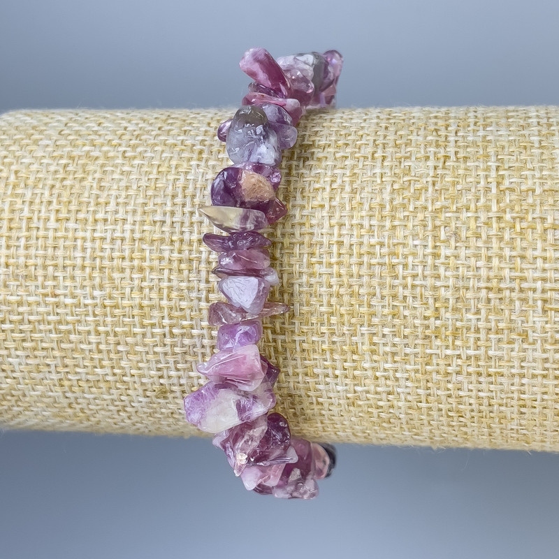 צמיד גרגרי טורמלין, קוטר 10×2 מ״מ, אורך 18 ס״מ, אלסטי