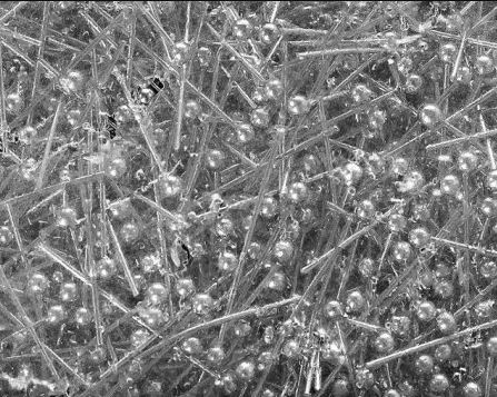 סיכה לכובע עם כדור מתכת אפורה, אורך 40 מ״מ, 400 גרם