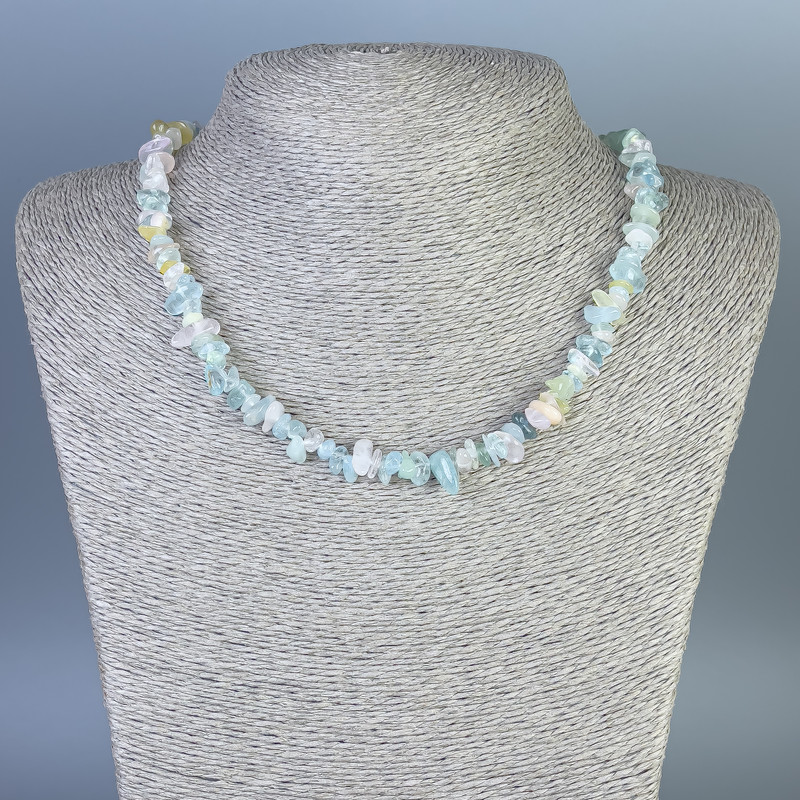 שרשרת מרגנטיט גרגרי, קוטר 4-12×2-4 מ״מ, אורך 45 ס״מ ±, עם סגר