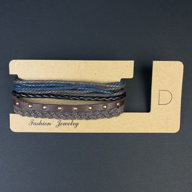 צמיד תלת-שכבות מעור אקולוגי ובד, בהידוק, אורך 18–24 ס"מ+