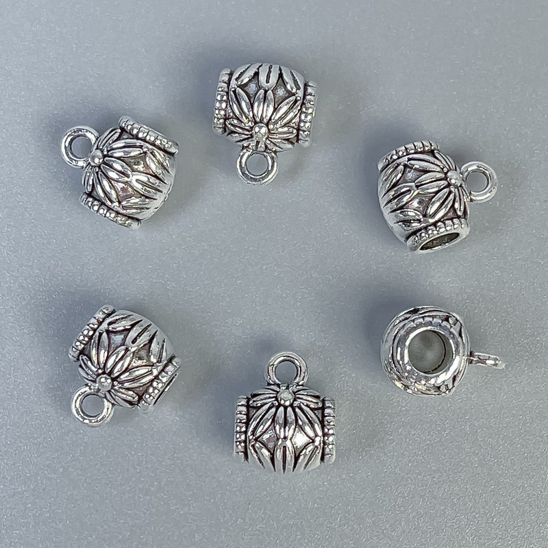 אביזרי בייל, גוון מתכת כסף, ממדים 8×7×10 מ״מ ±, פתחי 3 מ״מ ±, 1.5 מ״מ ±, אריזה 10 יחידות