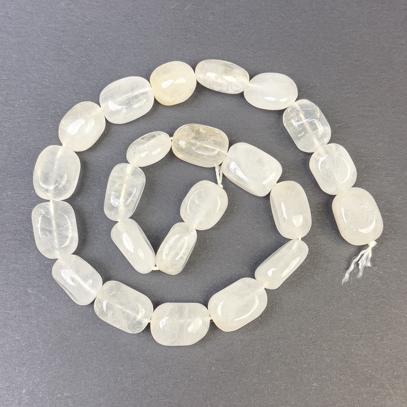 חרוזים מקריסטל סלעי גלטיבקה 14×11 מ״מ+- על חוט, אורך 40 ס״מ+