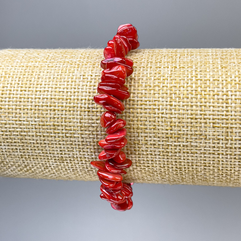 צמיד משברי פנינה אם, קוטר 9×2 מ״מ, אורך 18 ס״מ, סטרץ