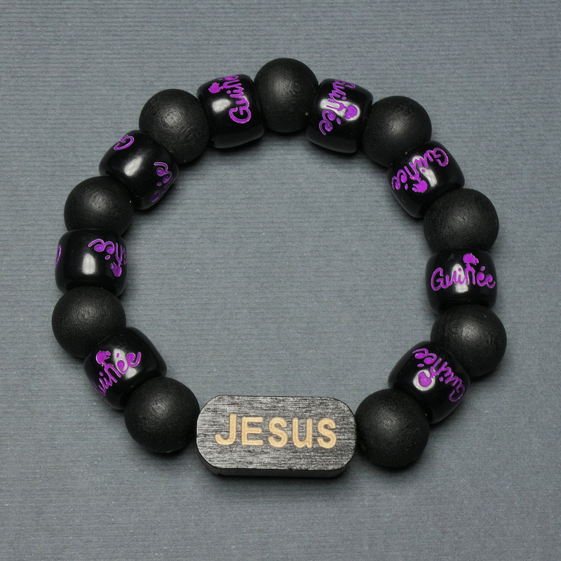 צמיד עם חרוזי עץ, קוטר 12 מ״מ ± תוספת מעץ, קוטר 25×11 מ״م ± 18 מ״م ± חוט מתיחה