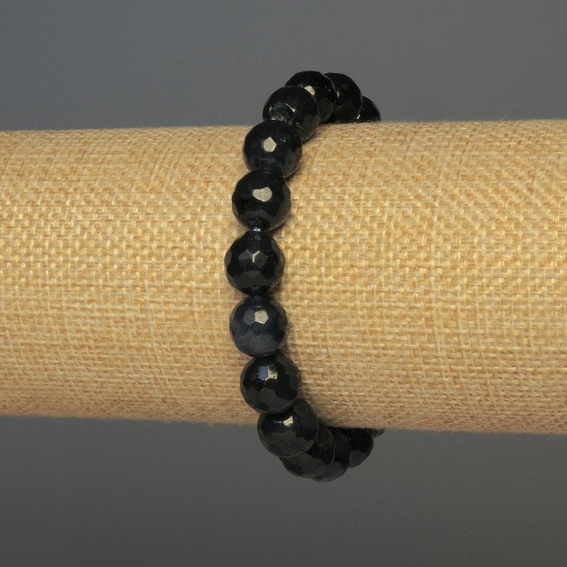 צמיד אפטייט מלוטש כדורי 10 מ״מ, אורך 18 ס״מ, אלסטי