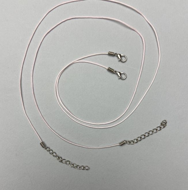 חוֹט ורוד "שזירה" לשרשרת, קוטר 1 מ"מ, אורך 51–55 ס"מ+