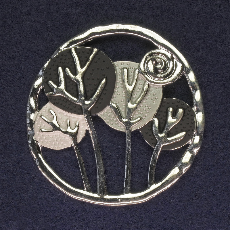 סיכה לבוש כסופה על מגנט, קוטר 52 מ״מ +