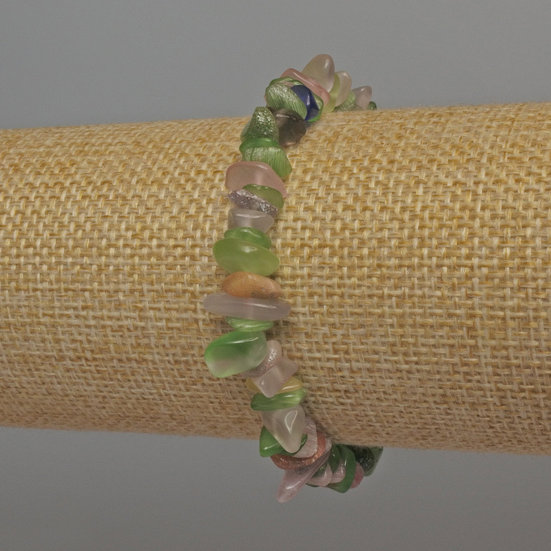 צמיד תערובת פירורים, קוטר 6-12×2-4 מ״מ+-, אורך 18 מ״מ+- סטרץ'