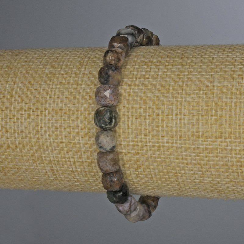 צמיד פטרסיט מחורץ בצורת קוביות, מידה 7×7 מ״מ, אורך 18 ס״מ, אלסטי