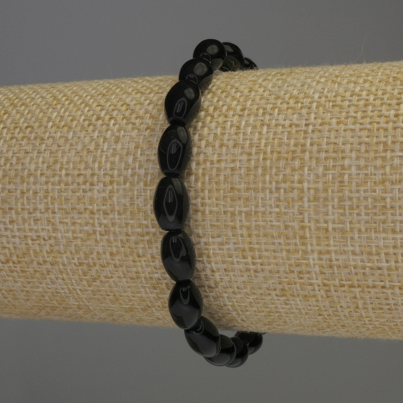 צמיד אגת גרגר, קוטר 10×6 מ״מ, אורך 18 ס״מ, גמיש