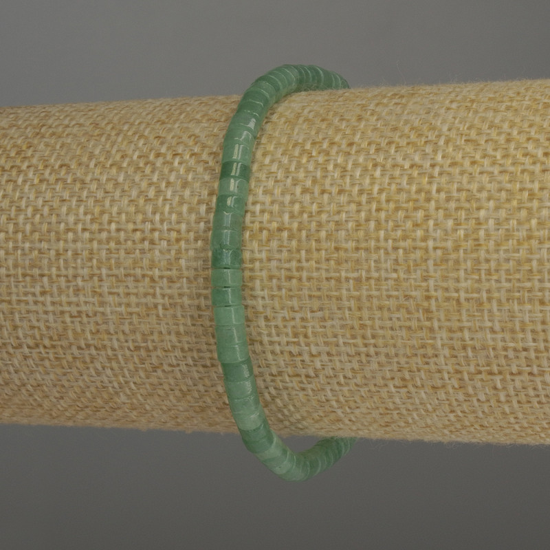 צמיד נפרייט רונדל, קוטר 4×2.5 מ״מ, אורך 18 ס״מ סטרץ'