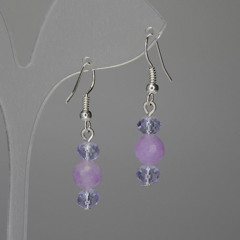 עגילים עם קונציט וקריסטל צ'כי