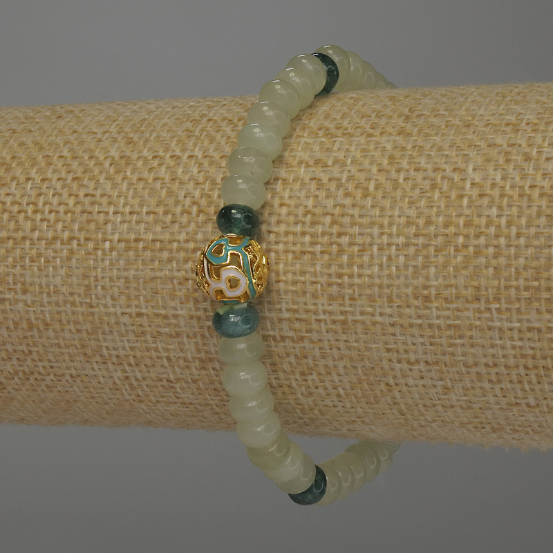 צמיד אוניקס רונדל, קוטר 6×4 מ״מ, אורך 18 ס״מ, סטרץ