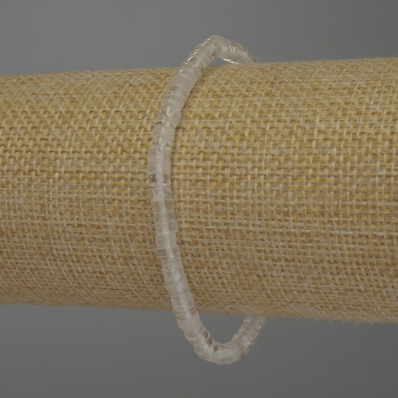 צמיד מקריסטל הרי רונדל, קוטר 4,5×2 מ״מ, אורך 18 ס״מ סטרץ'