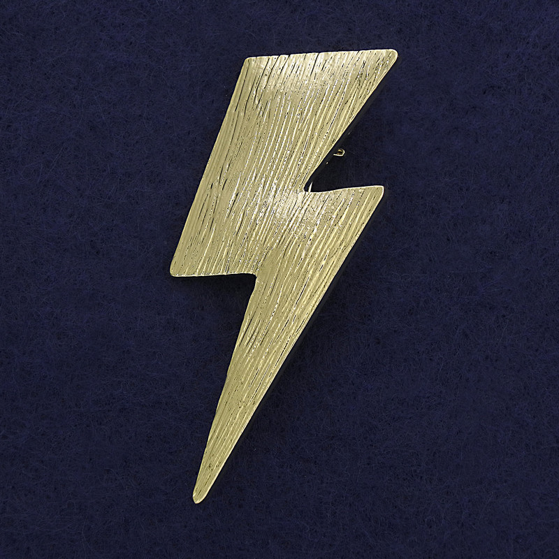 סיכת תליון ברק מזהוב ממתכת 58×23 מ״מ+