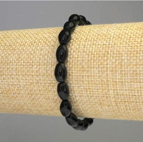 צמיד אגת גרגר, קוטר 12×8 מ״מ +-, אורך 18 ס״מ סטרץ