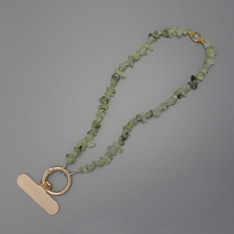 מחזיק לטלפון מפרניט — גרגירי פרניט 4-10×2-4 מ״מ ± טבעת, קוטר 24 מ״מ, אורך 40 ס״מ (אורך לפי גרגרי הפרניט 37 ס״מ)