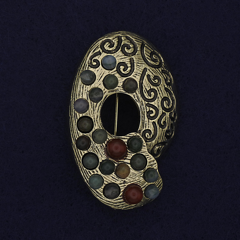 סיכת דש «אקצנט אסורטי» עם מתכת זהובה 40×25 מ״מ+