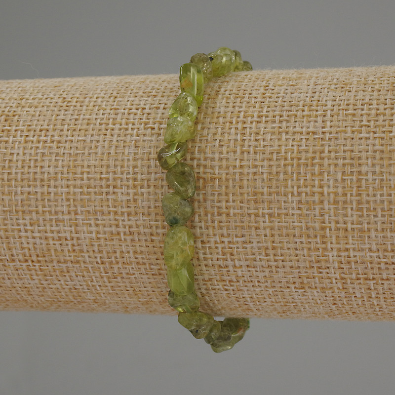 צמיד כריזוליט חרוזים חתוכים, קוטר 6-10×6 מ״מ, אורך 18 ס״מ עם גומי אלסטי